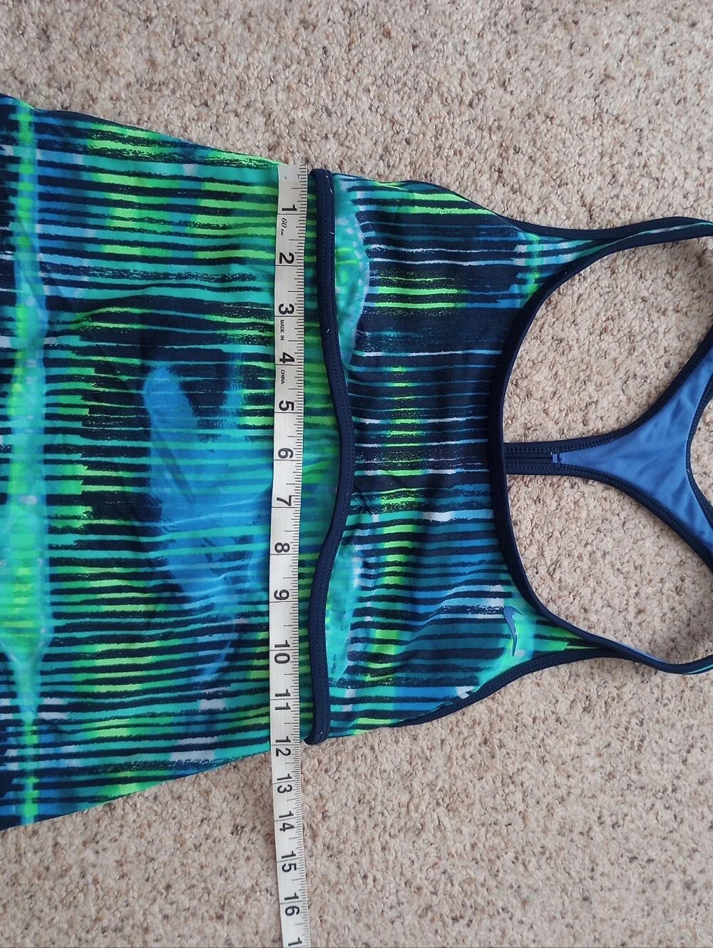 Nike Swim Tank Top Blue Small Activewear Swimming Summer Pool Beach